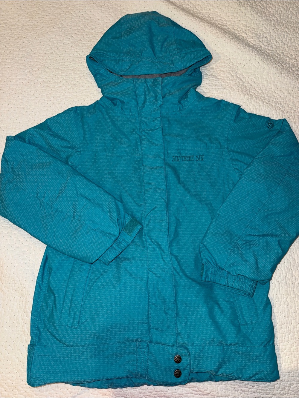 686 Kids Teal Hooded Snow Jacket